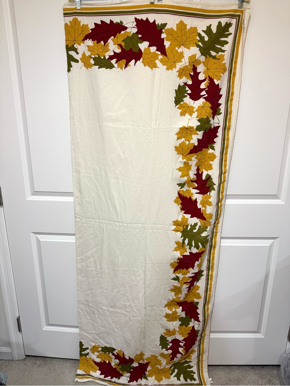 Vintage Autumn Leaf Vera Neumann Rectangular Tablecloth 💯%  Cotton